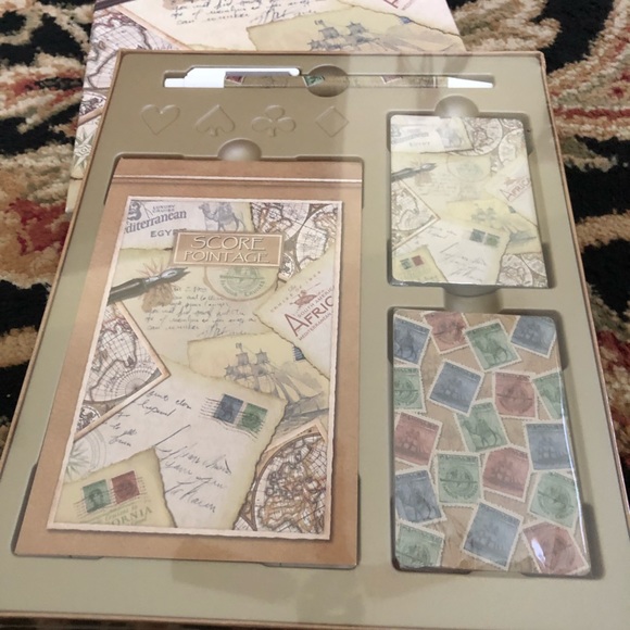 VINTAGE - PLAYING CARDS  OLD MAPS AND STAMPS  THEME  "STYLE & PAPER" BRIDGE SET - Picture 5 of 9